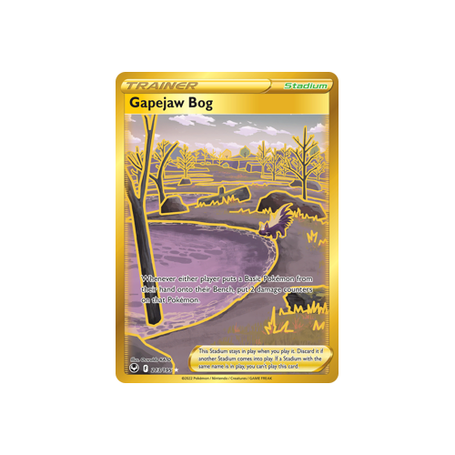 Gapejaw Bog 213/195 Secret Rare Silver Tempest Pokemon Card Single