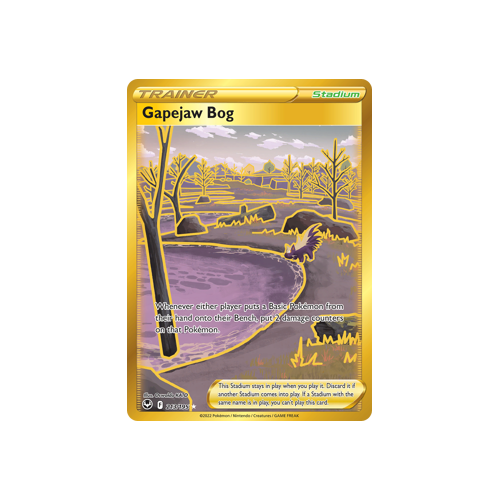 Gapejaw Bog 213/195 Secret Rare Silver Tempest Pokemon Card Single