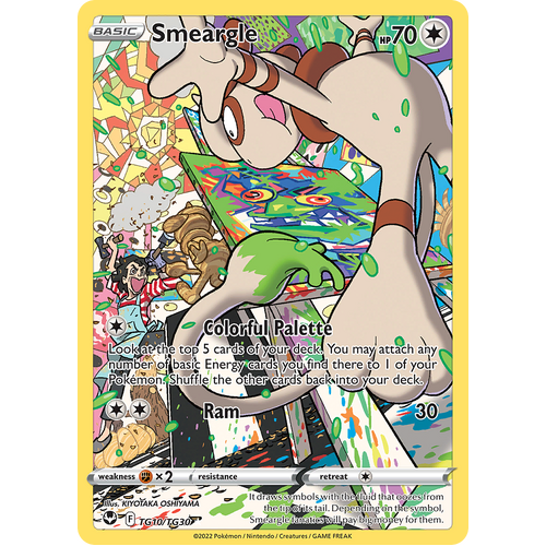 Smeargle Trainer Gallery TG10/TG30 Ultra Rare Silver Tempest Pokemon Card Single