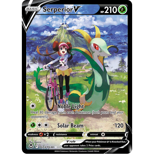 Serperior V Trainer Gallery TG13/TG30 Ultra Rare Silver Tempest Pokemon Card Single