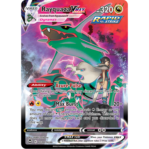 Rayquaza VMAX Trainer Gallery TG20/TG30 Ultra Rare Silver Tempest Pokemon Card Single