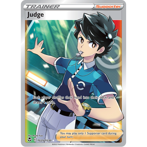 Judge Trainer Gallery TG25/TG30 Ultra Rare Silver Tempest Pokemon Card Single