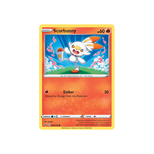 Scorbunny (60 HP) (30/202) Sword & Shield