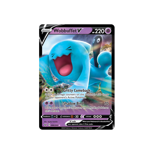 Wobbuffet V (86/202) Sword & Shield