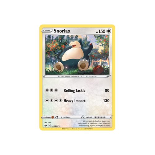 Snorlax (140/202) Sword & Shield