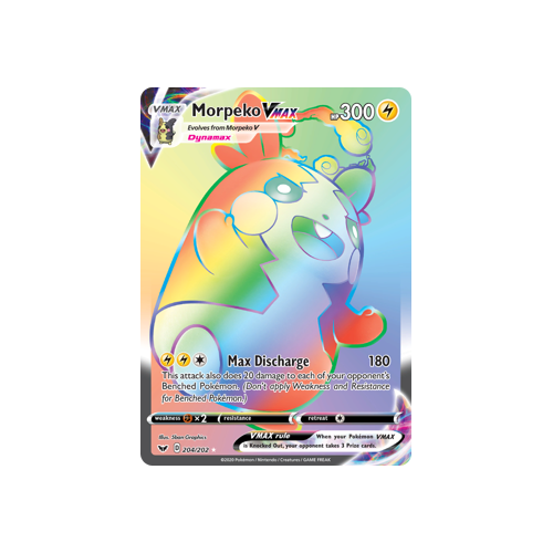 Morpeko VMAX (204/202) Secret Hyper Rare Sword & Shield