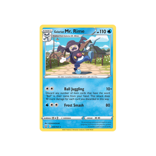 Galarian Mr. Rime 35/163 Rare Battle Styles