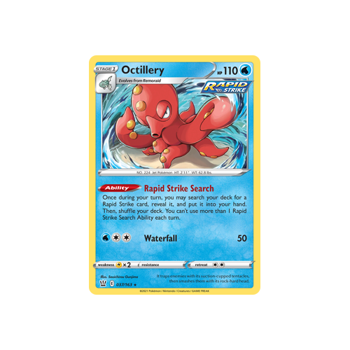 Octillery 37/163 Holo Rare Battle Styles