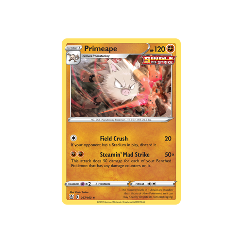 Primeape 67/163 Rare Battle Styles