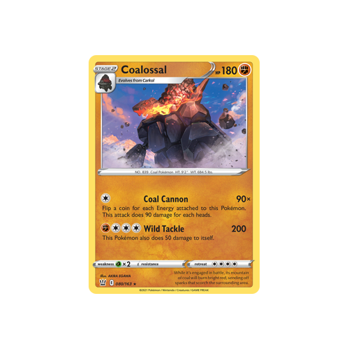 Coalossal 80/163 Holo Rare Battle Styles