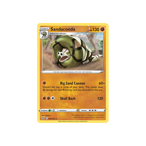 Sandaconda 82/163 Holo Rare Battle Styles