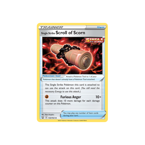 Single Strike Scroll of Scorn 133/163 Uncommon Battle Styles