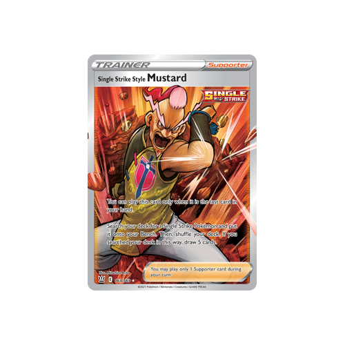 Single Strike Style Mustard 163/163 Full Art Ultra Rare Battle Styles