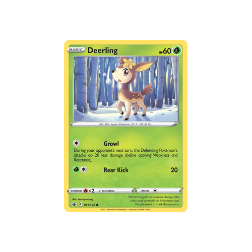 Deerling 011/198 Common Chilling Reign Singles
