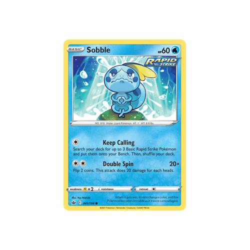 Sobble 041/198 Common Chilling Reign Singles