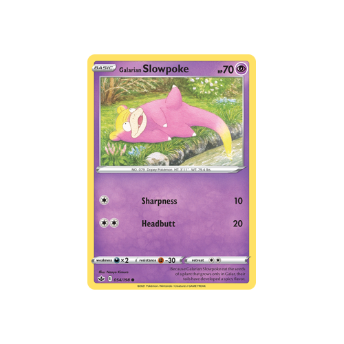 Galarian Slowpoke 054/198 Common Chilling Reign Singles