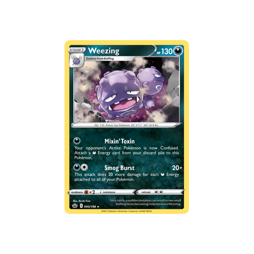 Weezing 095/198 Rare Chilling Reign Singles