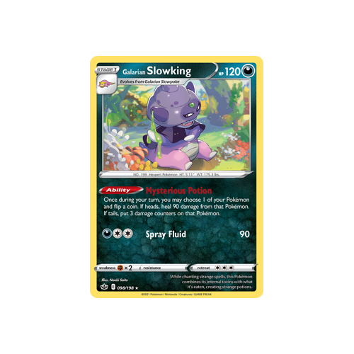 Galarian Slowking 098/198 Holo Rare Chilling Reign Singles