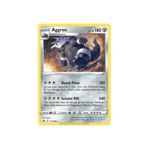 Aggron 111/198 Rare Chilling Reign Singles