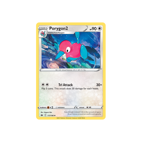 Porygon2 117/198 Uncommon Chilling Reign Singles