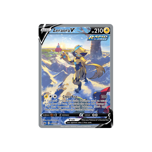 Zeraora V (Alternate Full Art) 166/198 Ultra Rare Chilling Reign Singles