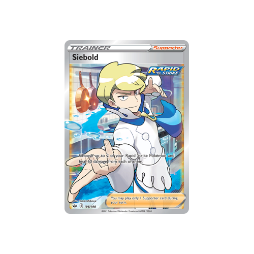 Siebold (Full Art) 198/198 Ultra Rare Chilling Reign Singles