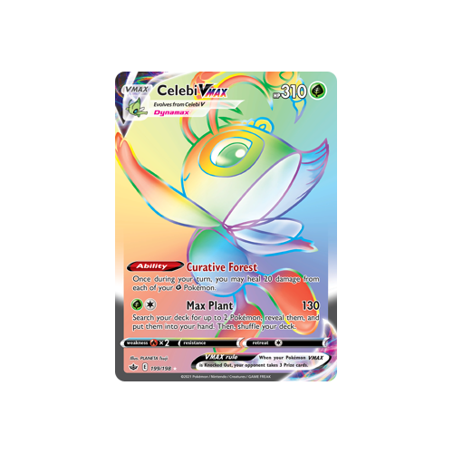 Celebi VMAX (Secret) 199/198 Secret Rare Chilling Reign Singles