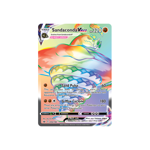 Sandaconda VMAX (Secret) 206/198 Secret Rare Chilling Reign Singles