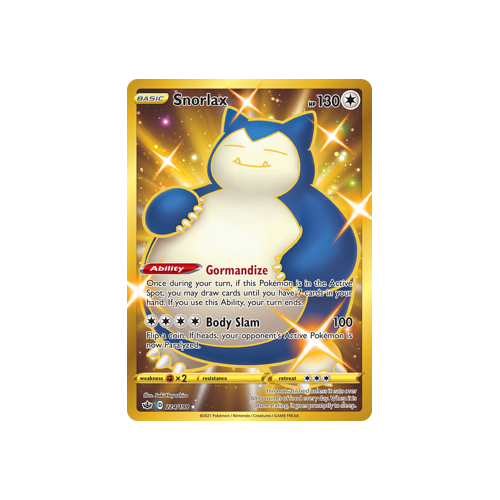 Snorlax (Secret) 224/198 Secret Rare Chilling Reign Singles