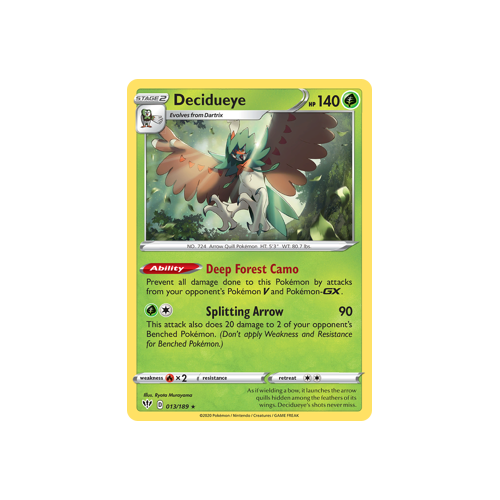 Decidueye 013/189 Holo Rare