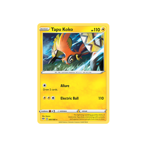 Tapu Koko 061/189 Holo Rare