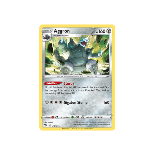 Aggron 123/189 Holo Rare