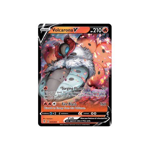 Volcarona V 021/203 Ultra Rare  Evolving Skies Singles