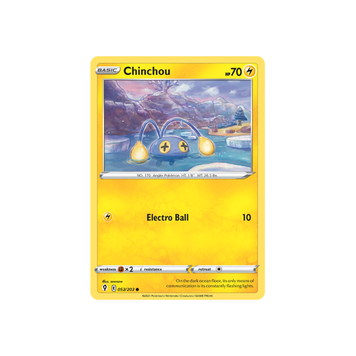 Chinchou 052/203 Common  Evolving Skies Singles