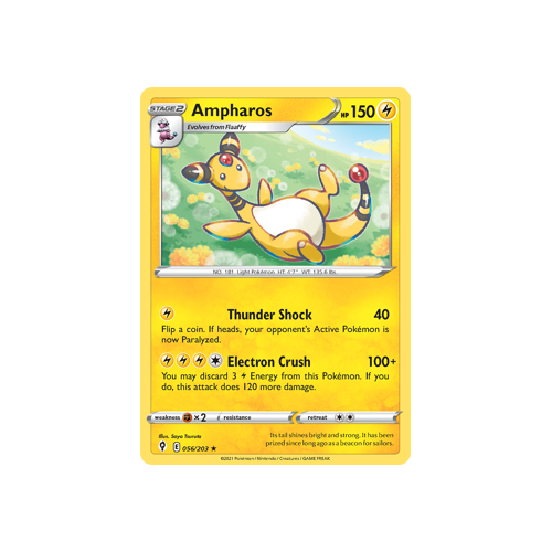 Ampharos 056/203 Rare  Evolving Skies Singles