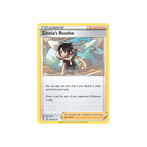 Zinnia's Resolve 164/203 Uncommon  Evolving Skies Singles