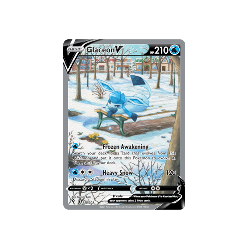 Glaceon V (Alternate Art Full) 175/203 Ultra Rare  Evolving Skies Singles