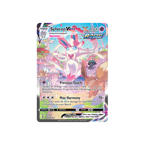 Sylveon VMAX (Alternate Art Secret) 212/203 Secret Rare  Evolving Skies Singles