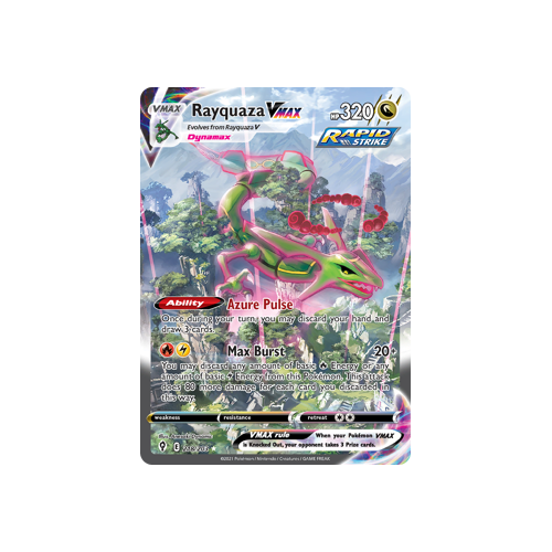 Rayquaza VMAX (Alternate Art Secret) 218/203 Secret Rare  Evolving Skies Singles