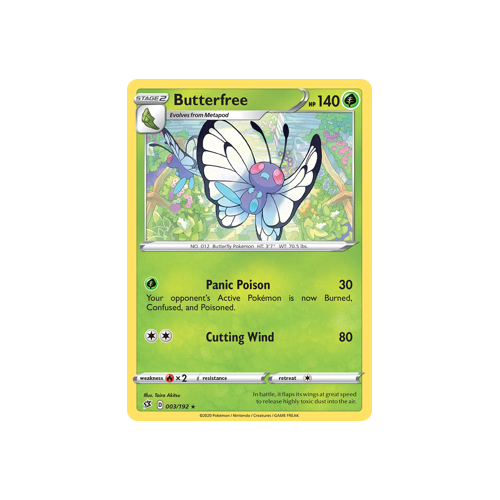 SWSH Rebel Clash   003/192   Butterfree   Rare