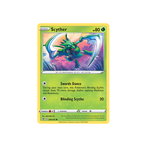 SWSH Rebel Clash   004/192   Scyther   Common