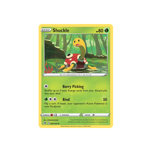 SWSH Rebel Clash   005/192   Shuckle   Uncommon