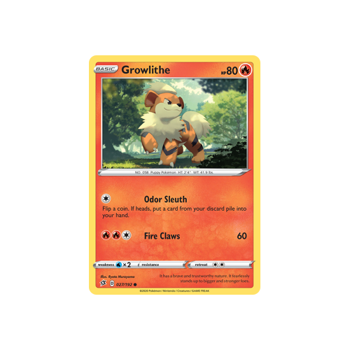 SWSH Rebel Clash   027/192   Growlithe   Common