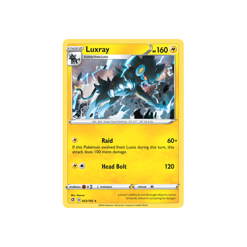 SWSH Rebel Clash   062/192   Luxray   Holo Rare