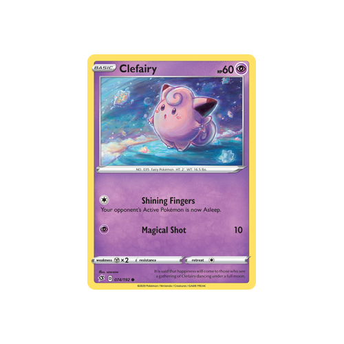 SWSH Rebel Clash   074/192   Clefairy   Common