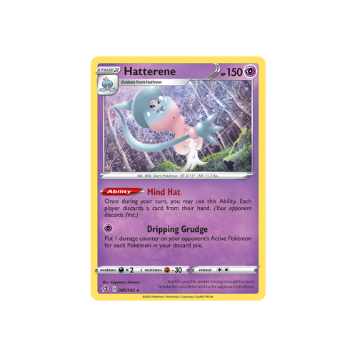 SWSH Rebel Clash   085/192   Hatterene   Holo Rare