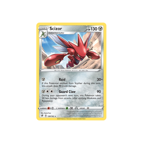 SWSH Rebel Clash   128/192   Scizor   Rare