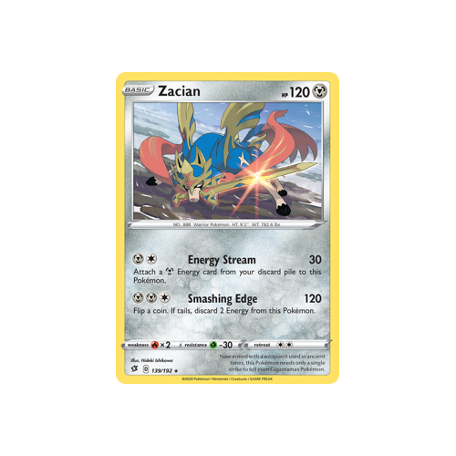 SWSH Rebel Clash   139/192   Zacian   Rare