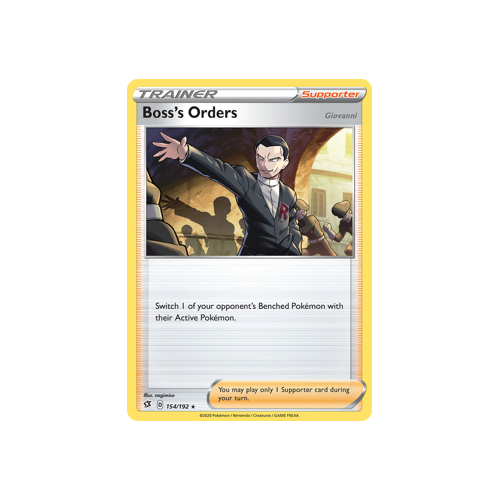 SWSH Rebel Clash   154/192   Boss's Orders   Holo Rare