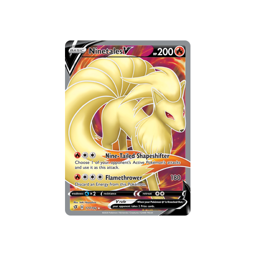 SWSH Rebel Clash   177/192   Ninetales V   Full Art Ultra Rare